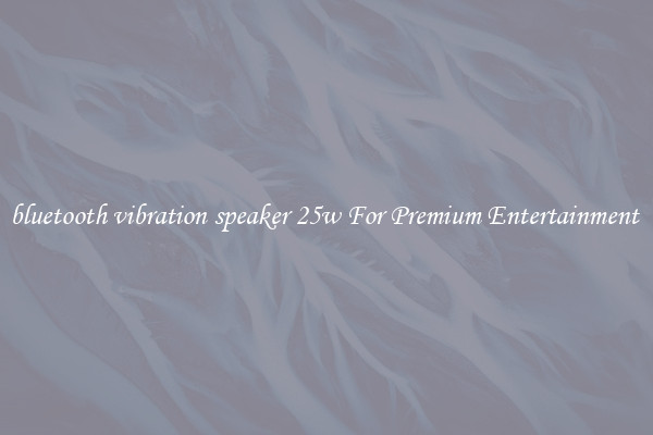 bluetooth vibration speaker 25w For Premium Entertainment 