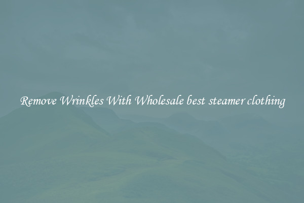 Remove Wrinkles With Wholesale best steamer clothing