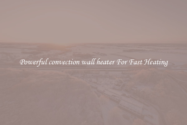 Powerful convection wall heater For Fast Heating