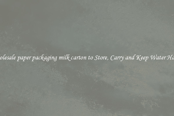 Wholesale paper packaging milk carton to Store, Carry and Keep Water Handy