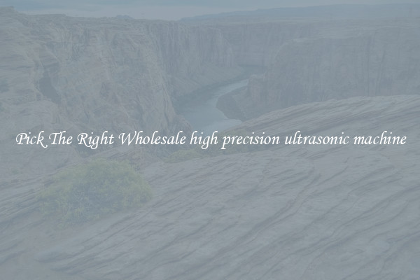 Pick The Right Wholesale high precision ultrasonic machine