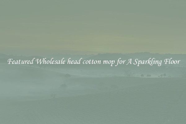 Featured Wholesale head cotton mop for A Sparkling Floor