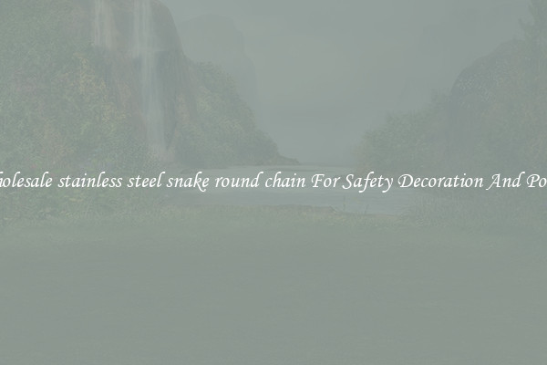 Wholesale stainless steel snake round chain For Safety Decoration And Power