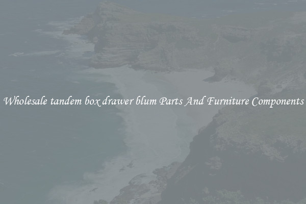 Wholesale tandem box drawer blum Parts And Furniture Components