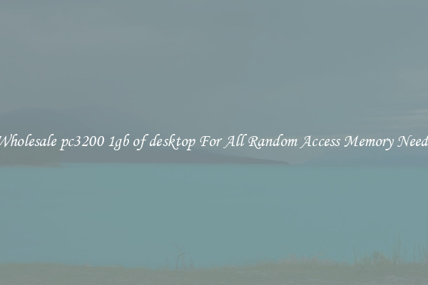 Wholesale pc3200 1gb of desktop For All Random Access Memory Needs