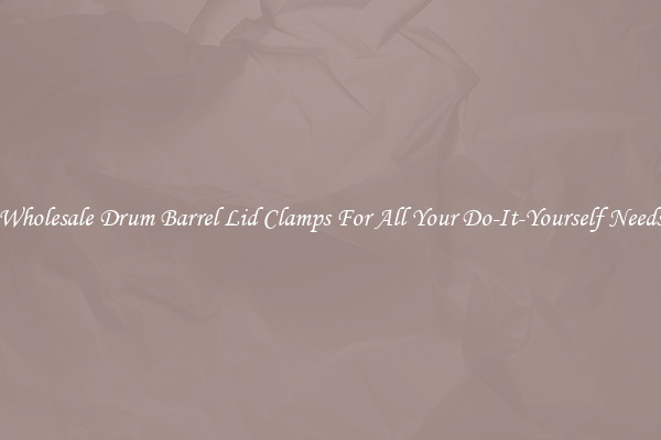 Wholesale Drum Barrel Lid Clamps For All Your Do-It-Yourself Needs