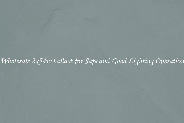 Wholesale 2x54w ballast for Safe and Good Lighting Operation